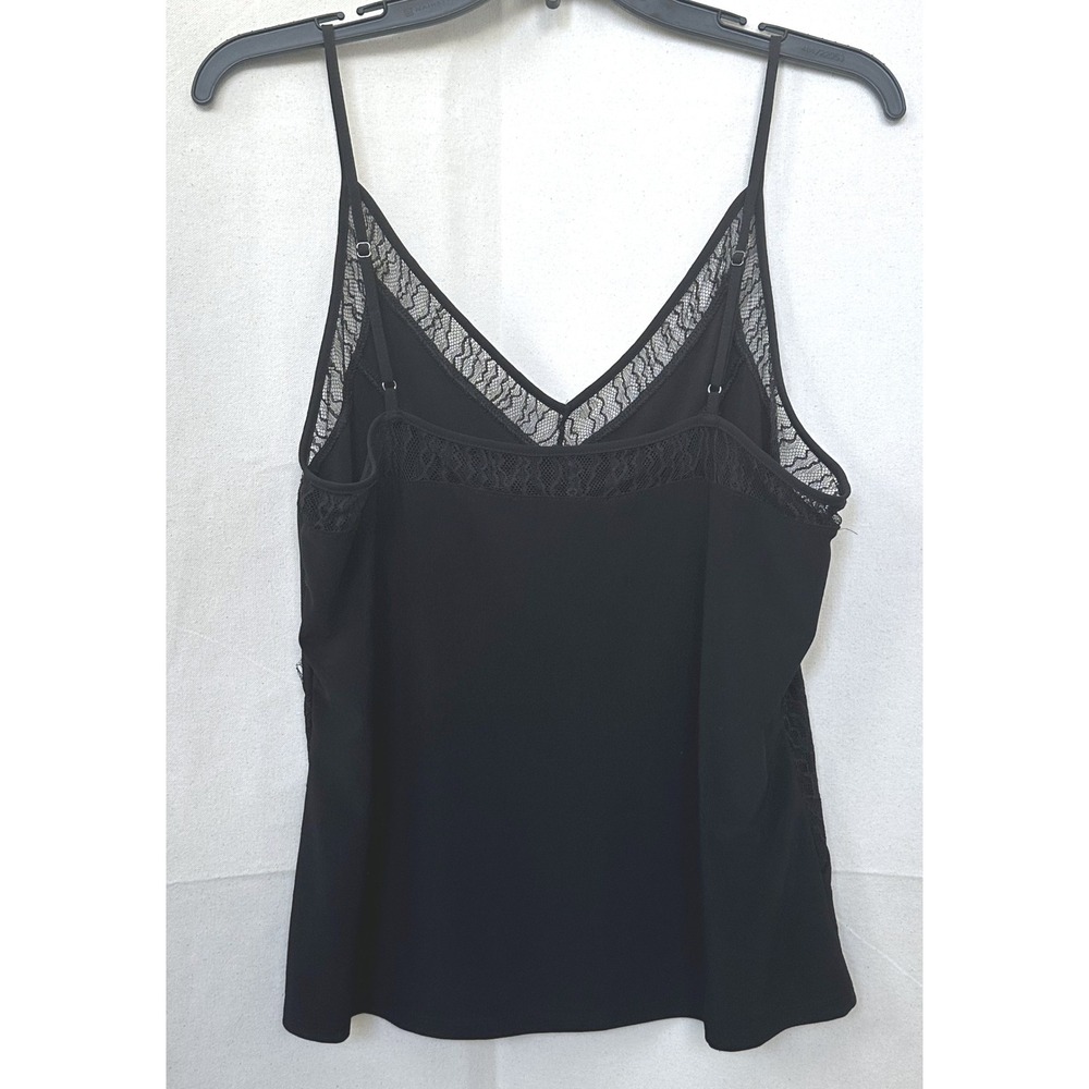 90s Y2K WHBM Whimsigoth Babydoll Black Lace Camisole Tank Top Sz M Coquette - Picture 4 of 8